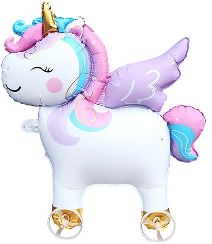 FAYAHAR Ballon Tiere mit Rädern, Air Walker Luftballon, Folienballon | Ballon auf Rädern, Niedliches Tiermotiv, Dreidimensionales Tierdesign, für Geburtstagsfeiern, Tierische Geburtstagsdeko
