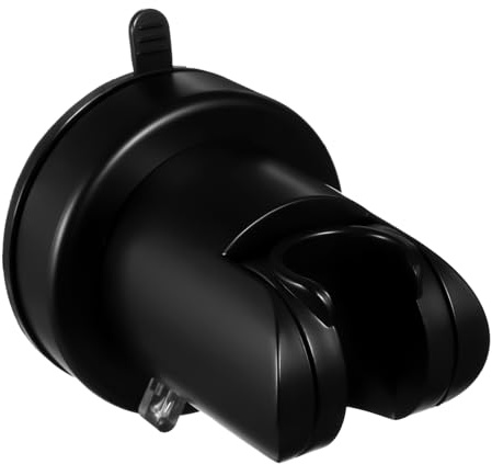 Prasacco Support de pommeau de douche avec ventouse, support de pommeau de douche amovible, sans perçage, universel, réglable, en plastique ABS (noir)