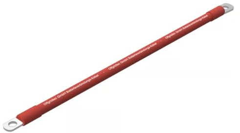 Offgridtec Schwerlast-Batteriekabel-Brücke 25 mm², Doppel-M8 (0,2 m, Rot) | Ringkabelschuhe, Hochstrom-Gleichstromleitung für Batterien, Wechselrichter & Boote, flexibel, öl-, UV- & flammenbeständig