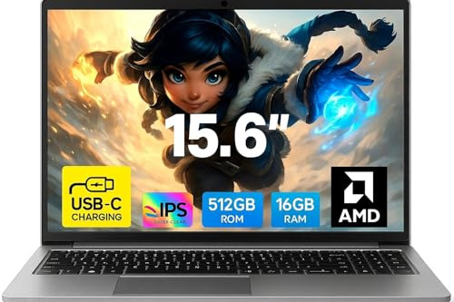 Difinity 15.6 Zoll FullHD lautloses Premium Notebook - Made in Germany mit USB-C Laden und 3 Jahren Garantie! AMD 3020E 2x2.6 GHz, Radeon Vega3, 16 GB, 512 GB SSD, USB C, WLAN, BT, Windows 11 - #8271