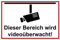Videoüberwachung Alu-Schild | 30 x 20 cm | Dieser Bereich wird videoüberwacht | Alu-Hinweisschild 3mm | stabile Aluminium Verbundplatte