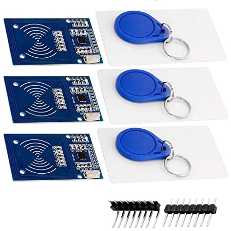 AZDelivery 3 x RFID Kit RC522 mit Reader, Chip und Card 13,56MHz SPI kompatibel mit Arduino und Raspberry Pi inklusive E-Book!