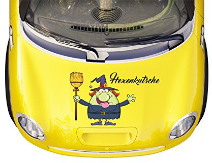 wodtke-werbetechnik Motorhauben Tattoo Aufkleber Hexenkutsche