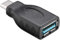 CABLEPELADO Adaptateur USB 3.0 Type A femelle vers USB Type C Mâle, Adaptateur USB Type A vers Type C, Vitesse de transfert de données: jusqu'à 5 Gbit/s, Noir