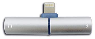 Metronic Kaorka 474120 Adattatore 2 in 1 per Apple iPhone (Lightning a Jack 3.5 mm/Lightning) Colore Argento