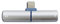 Metronic Kaorka 474120 Adattatore 2 in 1 per Apple iPhone (Lightning a Jack 3.5 mm/Lightning) Colore Argento