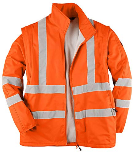 marc&mark XXL Arbeits-Softshelljacke/-weste orange, Größe:7XL
