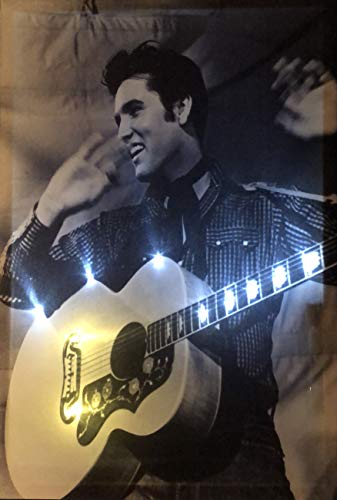 Samarkand - Lights LED-Bild mit Beleuchtung Elvis/Music LED- Bilder Leinwandbild 65 x 45 cm Leuchtbild