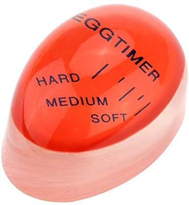 THETAG Eieruhr,Kochei Egg Timer Wählen Sie Die Reife Der Eier Nach Temperatur und Zeitänderungen Gekochte Eier Zum Frühstück(Rot)