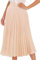 DRESSTELLS Damen Plissee Rock Chiffon Casual Strandrock Maxi Langer Faltenrock Champagne L
