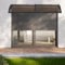 [en.casa] Marquesina para Puertas Tejadillo de Protección Toldo Exterior Terraza Techo para Balcón Diseño Arqueado de Policarbonato Aluminio 300 x 100 cm - Negro y Marrón