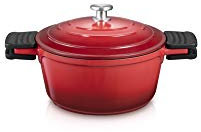 Tescoma Kasserolle mit Deckel BORDEAUX ø 20 cm, 2,7l I Premium Antihaft, für Alle Herdarten & Backofen I Edelstahl & Silikongriff I Rückfließ-Deckel, stilvoll & pflegeleicht