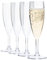 Pure Durability Plastic Champagne Flutes Glasses Unbreakable Reusable Set of 4 170ml