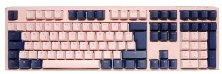 Ducky One 3 Fuji - Mechanische Gaming Tastatur Deutsches Layout im Fullsize-Format mit Cherry MX Red Switches, Hot-Swap-fähig (Kailh-Sockeln) und Abnehmbares Kabel