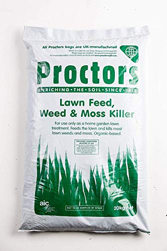 40kg sack of 3 in 1 Lawn feed weed and moss killer by Proctors - covers 1250 sqm micro granular, lawn care