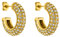PURELEI® Big Glitter Ohrringe (Gold, Silber, Rosegold), Damen Ohrringe aus langlebigem Edelstahl, Wasserfester Schmuck mit Schmucksteinen, 20 mm Durchmesser (Gold)