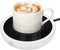 Calentador de Tazas Calentador de Bebidas con Placa Eléctrica hasta 80℃, Calentador Portatil de Café con 3 Configuraciones de Temperatura para Calentar Café, té, Leche, Cacao (Blanco)