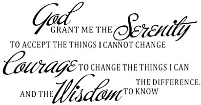 Quote God Grant Me The Serenity Prayer Bible Art Vinyl Wall Stickers Home Decal
