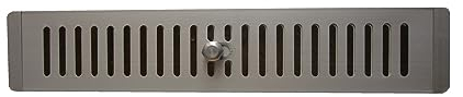 Copertura Della Griglia di Ventilazione Regolata Realizzata in Alluminio Anodizzato 41 x 8 cm, Ideale per Armadi e Armadietti, Griglia di Ventilazione in Alluminio Regolata