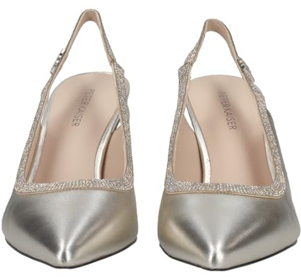 Peter Kaiser Damen Peter Kaiser Damen - Peeptoes & Slingpumps 79641 in Silber GlattlederSchuh