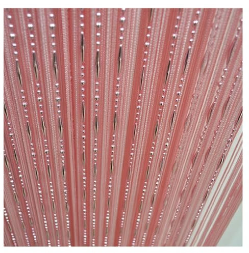 Crystal Beads Curtain Beaded Curtain Glitter Crystal Tassel String Line Door Curtains Window Room Divider Decorative Tulle Curtains For Room String Bead Curtain (Color : Pink, Size : 100x200cm)