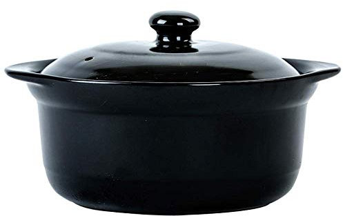 Terrakotta-Kasserolle Keramik-Kasserolle Tontopf Ton-Kochtopf Gesunde Suppenkasserolle Stein-Ton-Topf Schmortopf-3.0L (3.0L)