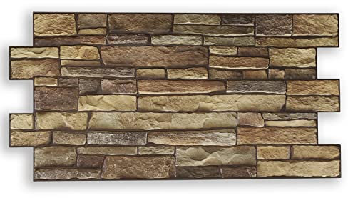 Grace Baltic 3D Wall Panels for Interior Wall Decoration, Non Adhesive Thin and Flexible PVC Panels, Interior Wall Decoration Tattoos, 3D PVC Material (40 Pieces / 19.6 m²)