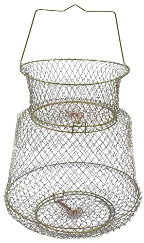 Metal Fish Basket. Wire Metal Fish Basket. Foldable Fishing Cage. Crab Fish Basket (33cm)