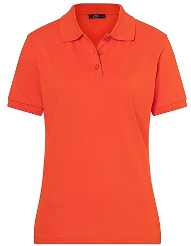 James & Nicholson Damenpolo Classic - Piqué-Poloshirt mit gestrickten Bündchen | Farbe: Grenadine | Grösse: XXL