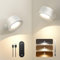FULEN Lampada da Parete a LED, Lampada da Parete Touch Telecomando 3 Colori Luminosità Dimmerabile 3200mAh Batteria Ricaricabile Faretti da Parete Ruota di 360° Lampada Magnetica