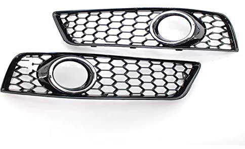 Rejilla Luz Antiniebla Para A-udi A3 8P 2009-2013 8P0807682D Parrilla Delantera De Coche Cubierta De Rejilla De Nido De Abeja Parrilla Malla Cubierta Rejilla Luz Antiniebla Rejilla Luz Antiniebla (Co