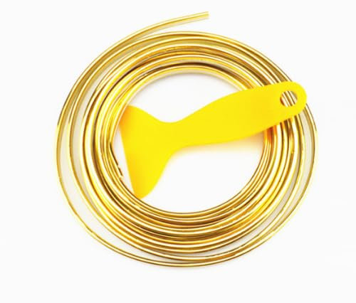 5M Nastro Adesivo Oro Decorativo Striacia Decorativa Auto Universale Per Interni Auto + Strumento d'Installazione