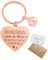 NEODTX Freundinnen Geschenke Schlüsselanhänger,Freundin Geschenk Freundschaftsgeschenk kleinigkeit-mit Grußkarte-Kraftpapier,beste freundin personalisierte geburtstag geschenk freundschaft(Rosegold)