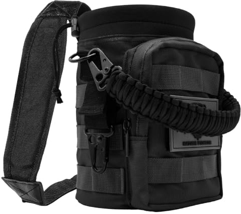 NATURE PIONEOR 32 64 oz Tactical Water Bottle Pouch, Multi-Function Tactical Water Bottle Bag with Adjustable Shoulder Strap, Molle Strap Carrier Holder