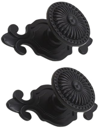 HEMOTON 2 Stück Vintage Schubladengriffe Schwarz Retro Möbelknöpfe Aus Zinklegierung Einfache Installation Für Schränke Schubladen Und Türen Robuste Türgriffe Für Möbelzubehör