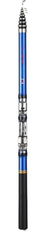 Angelrute 1,5 m, 1,8 m, 2,1 m, 2,4 m, 2,7 m, 3 m, Material in Carbonio Spinning Canna Da Pesca Telescopica Retrattile Coda Dura/asta Per Penna A Coda Morbida Meeresangelrute (Farbe: Blau, Größe: 3 m)