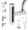 Cabezal de grifo de cocina 4 en 1 de cascada de 360° con 2 adaptadores y llave, extensor de grifo de cocina a prueba de salpicaduras, accesorio de aireador de grifo giratorio, boquilla de