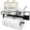 Honsdom Porte Sopalin Mural, Supports pour Papier Essuie Tout en Acier Inoxydable, avec Etagère Spacieuse de Rangement (Noir)