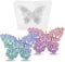 Mabor 2Pcs 3D Butterfly Flower Silicone Mold, Candle Moulds for Candle Making Soap Moulds for Soap Making Butterfly DIY Mold for Fondant Cake Decorating Supplies