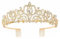 Schmoopy Tiara Krone für Frauen, Kristall-Tiara für Braut, Abschlussball, Königin, Geburtstag, Party (A-Gold)