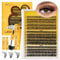 QUEWEL Clusters-Lashes Kit 30+40+50D Lash Clusters Mixed 10-16mm, D Curl Eyelashes-Individual with Waterproof Lash Bond and Seal, and Tweezer DIY at Home for Beginner(30D+40D+50D-KIT)