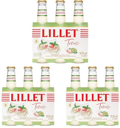 Lillet Tonic Mixgetränk, Gurke und Minze, 3 x 200 ml (Packung mit 3)