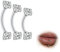 ESHIONER G23 Titan Rook Piercing Schmuck Banane Augenbrauen Barbell Helix Labret Piercing Lippe Lippenpiercing Daith Belly Bar Silber CZ Kugel Curved Barbell 6mm 8mm 10mm 16G 3Stück