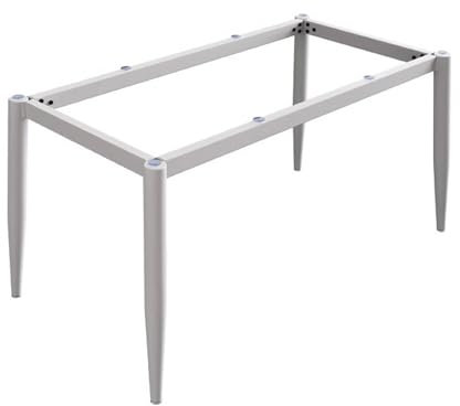 Pieds de table modernes en métal avec ventouse + vis pour table de cuisine, table à manger, plateau en verre et bois blanc (90 cm x 45 cm x 72 cm)