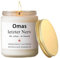 Oma Geschenk, Kerze Geschenke für Oma zum Muttertag Geburtstag Ostern, Personalisierte Muttertagsgeschenk Geburtstagsgeschenk für Beste Oma Granny Von Enkel, Geschenkideen Duftkerze mit Spruch