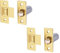 Pack of 2 Adjustable Roller Catch Spring Loaded Latch Lock for Internal Doors | Brass Plated