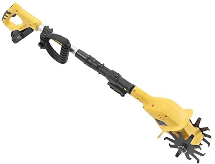 Atnhyruhd Talón eléctrico para motocicleta, minipicador de suelo eléctrico, picador de jardín con 10 cm de ancho de trabajo, cultivador, fresa de jardín, 20 V, 250 rpm