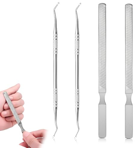 ZORTVUL Lime À Ongles Longue En Acier Pour Onychomycose, Ongles Incarnés, Ongles Épais Et Fongiques Avec Rehausseur D'Ongles À Double Extrémité – L'Outil Ultime De Manucure Et De Pédicure Pour