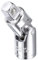 TA-VIGOR 1/2 Inch Drive Universal Joint Swivel Deep Impact Socket, Heavy-Duty Cr-V Steel Swivel Adapter with Spring-Loaded Detent for Ratchets, Socket Wrenches and Tight Spaces