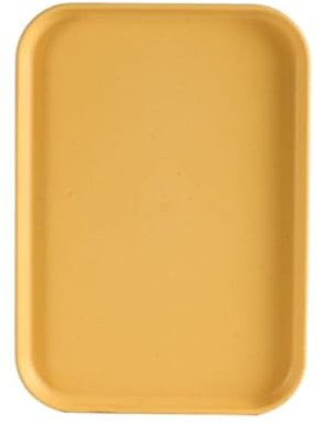 24CM X 17.3CM Yellow Plastic Serving Tray Rectangular Decorative Storage Organizer Tray For Hotel,Home,Restaurant Organizer